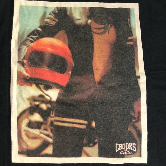 Crooks & Castles Cafe Biker Chick With Tags Black - Picture 2 of 7